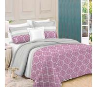 Vivid Torral - Colcha Bouti Verano Unión Estampada Reversible + Fundas De Cojines* Poliéster, Fresquita, Transpirable, Diseño, Primavera, Verano