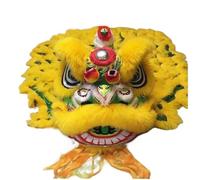 Vividcrate Cabeza de danza del león tradicional china for adultos - Accesorio de danza del dragón de seda hecho a mano