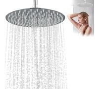 VIVIIHOO Cabezal de Ducha de Lluvia 8 Inch-Cabezal de Ducha Ajustable con boquillas antical para una Ducha Que Ahorra Agua-Efecto Espejo Pulido - Ducha Superior con función de Ducha de Lluvia