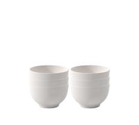 vivo by Villeroy & Boch Group Basic White Boles, Set de 6 piezas OVALADAS, Porcelana Premium, Blanco