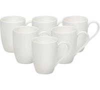 vivo by Villeroy & Boch Group Basic White Taza de café, Set de 6 piezas, 300 ml, Porcelana Premium, Blanco
