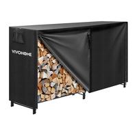 VIVOHOME Estante Soporte para Leña con Cubierta 183×35×123cm Impermeable