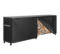 VIVOHOME Estante Soporte para Leña con Cubierta 244×35×122cm Impermeable