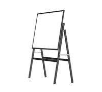 Vivol Pizarra blanca magnética sobre soporte, color negro, 150 x 120 cm, pizarra blanca móvil magnética y pizarra magnética grande, estable pizarra con marco, pared magnética grande para oficina