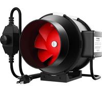 VIVOSUN Kit de Extracción Ventilador de Conducto 150mm 663m³/h Motor EC con Filtro de Carbón y Conducto, Ventilador Silencioso R6 para Interior, Tenda de Cultivo e Invernadero Hidroponía