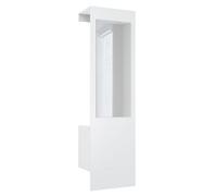 Vladon Armario Carlton Neo, Perchero de Pared con Panel de vestíbulo, Espejo, Barra para Ropa y Armario de Pared, Blanco Mate (52 x 193 x 35 cm)