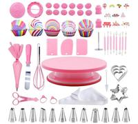 Vlecexs Plato Giratorio para Tartas, Boquillas Manga Pastelera, Manga Pastelera, Base Giratoria Tartas, Reposteria y Pasteleria, Reposteria Utensilios, Kit Reposteria