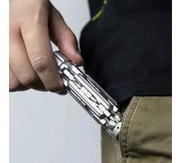 VMAN S1 EDC Juego de destornilladores multifunción con broca hexagonal Phillips Torx magnética herramienta de reparación portátil para el hogar al aire libre White