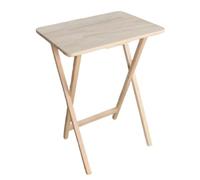 VMDVBNA Mesa Plegable de Madera de Caucho para la Tele | Mesa auxiliar portátil de madera for aperitivos, mesa auxiliar que ahorra espacio for comer, trabajar, manualidades