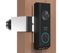 VMEI Soporte de Puerta antirrobo para Timbre de Video eufy E340, Soporte de Metal Hecho de Acero Inoxidable de Alta dureza, sin Taladro, no bloquea el Sensor de Timbre, Color Plateado