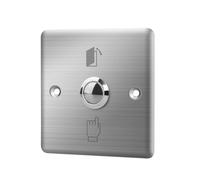 VNLCPX Pulsador de Timbre Acero Inoxidable 86x86 mm, Impermeable Exterior | Para Casa Oficinas y Hoteles, Instalación Sencilla, Diseño Robusto y Duradero, Gris