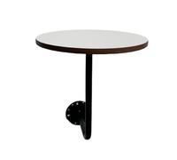 VNwizribc Mesa Bar Redonda de Pared Madera y Hierro | 35/40 cm de diámetro for oficina, dormitorio, balcón, recepción(1004,Diameter 35cm)