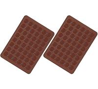 Voarge 2 alfombrillas de silicona para hornear de macarons, 48 huecos, antiadherentes, para hornear macarons, 39 x 29 cm