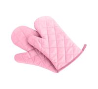 Voarge Guantes de horno, resistentes al calor, guantes de horno engrosados, resistentes al calor, guantes para horno, 1 par, color rosa
