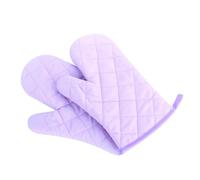 Voarge Guantes de horno, resistentes al calor, guantes de horno gruesos, resistentes al calor, guantes para horno, 1 par (lila)