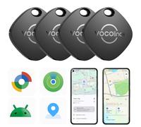 VOCOlinc Android Tag Smarttag 4 Pack, Localizador Compatible con Google Localizador o iOS Apple Buscar App, Rastreador Bluetooth Item Tracker para Llaves/Cartera/Bicicleta/Maleta, Batería Reemplazable