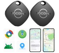 VOCOlinc Smart Tag Finder Pack de 2, Localizador Bluetooth SmartTag Tracker Soporte Android Google Localizador o iOS Apple Buscar App, Rastreador para Llaves Equipaje Cartera Bicicleta Mochila Bolso