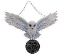 VOGLER Joh. Vogler GmbH 837-3837 - Búho de nieve en vuelo con pentagrama, de piedra artificial, pintado a mano