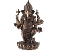 VOGLER Joh. Vogler GmbH Ganesha Dios indio de la felicidad - Bronceado en flor de loto y coloreado por Veronese