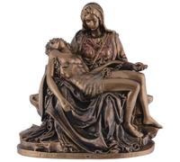 VOGLER Joh. Vogler GmbH Pieta María con Jesús en miniatura de Miguel Ángel de piedra artificial pintada a mano con color bronce, colección Veronese 708-78466