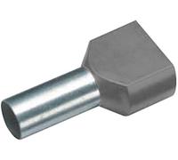 Vogt Verbindungstechnik 460612D - Boquilla doble para cable (4 mm² x 12 mm, parcialmente aislado, gris, 100 unidades)