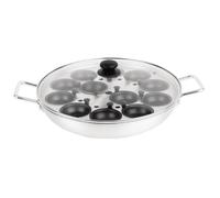 Vogue - Escalfador de huevos de aluminio antiadherente, 12 huevos de 350 mm