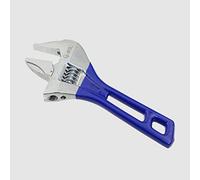 Vogueing Tool - Llave inglesa ajustable de 5 pulgadas, 140 mm, ligera, compacta, agarre suave, mandíbula ancha, herramienta de mano azul corta (capacidad de ancho de mandíbula: 30 mm)