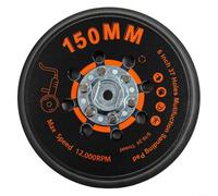 Volakebeing Almohadilla de respaldo para lijadora orbital, 150 mm, 37 agujeros, disco de lijado de 6 pulgadas con rosca de 5/16-24, compatible con MAXXT, almohadilla de pulido de molienda máxima de