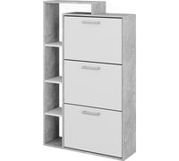 Volquete zapatero Vicco Orlando Blanco/hormigón 80 x 128.3 cm con 3 compartimentos, Model 50016