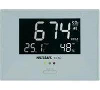 Voltcraft CO-60: Monitor de calidad del aire para oficinas, medidor de calidad del aire, que mide CO2, temperatura y humedad (CO-60)