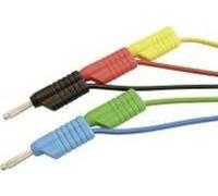 VOLTCRAFT MS 4100S: Juego de cables de prueba con conectores tipo horquilla de 4 mm. Conectores tipo horquilla de 4 mm. Longitud: 1,00 m. Colores: rojo, , azul, verde, amarillo. Cantidad: 1 juego
