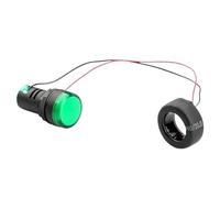 Voltímetro digital de CA con LED, amperímetro, voltaje, corriente y frecuencia, lámpara de señal, luz de advertencia, tamaño de toma de 22 mm(22 Reg Light)