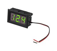 Voltímetro digital LED de 0.56 pulgadas DC 5v-120v Indicador de voltaje autoalimentado con protección inversa para vehículos eléctricos y equipos industriales Rojo Verde Opcional Panel Mount Tester