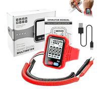 Voltímetro probador digital portátil inteligente de alta precisión | Multímetros de medición de voltaje y corriente para construcción, hogar, coche, placa de circuito, batería, enchufe y