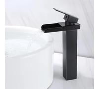 VOLTIX Mezclador lavabo baño monomando, grifo lavabo baño con agua caliente y fría ajustable, grifo lavabo cromado, diseño moderno y fácil de instalar (alto)