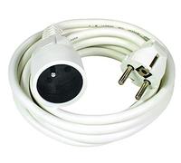 Voltman DIO013120 - Cable alargador eléctrico con 4 enchufes y alargador de película Ho5Vvf 3G1,5 3M, color blanco