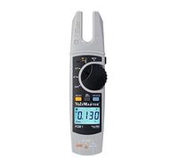 Voltmaster FCM 1 amperímetro digital de pinza de horquilla CAT III 600V, dispositivo de medición multifuncional con cabezal de pinza abierto (uso universal, pantalla LC grande), gris