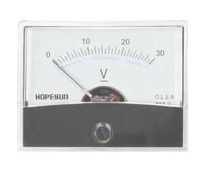 VOLTMETRE ANALOGIQUE DE TABLEAU 30V CC / 60 X 47MM