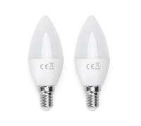 VoltShine Bombilla LED C37 E14 10W - Pack de 2 - Ahorro energético, luz cálida, larga vida útil - Ideal para iluminación decorativa en hogares.