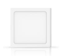 VoltShine Downlight LED cuadrado 18W, luz natural, instalación en superficie, ideal para iluminación general en interiores.