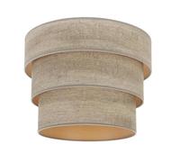 VoltShine Pantalla colgante - pantalla triple de madera en color gris, dimensiones 50x40x28 cm, ideal para decoración moderna y funcionalidad elegante