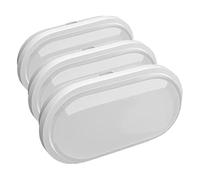 VoltShine Plafón LED Ovalado 20W IP65 6000K - Iluminación eficiente y resistente para exteriores, ideal para jardines y zonas húmedas. (Paquete de 3)
