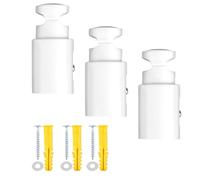 volumoon 3 Piezas Soporte Toallero eléctrico, Radiador Soporte Pared ABS, Distancia Ajustable 75-95 mm, para Radiadores de Baño Rectos y Curvos (Blanco)