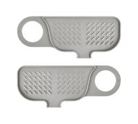 volumoon Alfombrilla Silicona Grifo,Protector Salpicaduras de Fregadero,Tapete Grifo de Cocina, Almohadilla de Secado de Agua para Cocina, Protector contra Salpicaduras para Encimeras-Gris