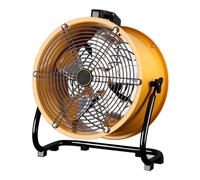 VOLURE ventiladores industriales portátiles, Ventilador de tambor industrial portátil alta velocidad amarillo múltiples tamaños garaje taller camping(L)