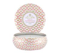 Voluspa Vela perfumada Maison Blanc 3-wick Tin 40 horas Saijo Persimmon