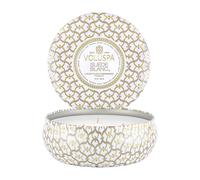 Voluspa Vela perfumada Maison Blanc 3-wick Tin 40 horas Suede Blanc