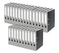 VON Leitz 10540085 - Archivador A4, 25 unidades, 100% papel reciclado, 50 mm de ancho de lomo, para 350 hojas, ángel azul y certificado FSC, para escuela, estudio y hogar, color gris