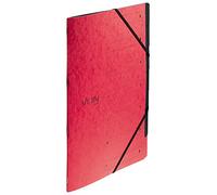 VON Leitz 30140025 - Carpeta de 5 carpetas A4 con 6 compartimentos, cartón, carpeta de proyectos, por Leitz Leitz, con pestañas y cierre elástico, para escuela, estudio y hogar, color rojo