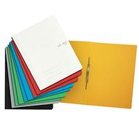 VON Leitz 30162099 Pack de 10 carpetas A4, cartón 100% reciclado con clip de metal, para 250 hojas, carpeta de tapa blanda, para escuela, estudio y hogar, multicolor